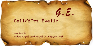 Gellért Evelin névjegykártya